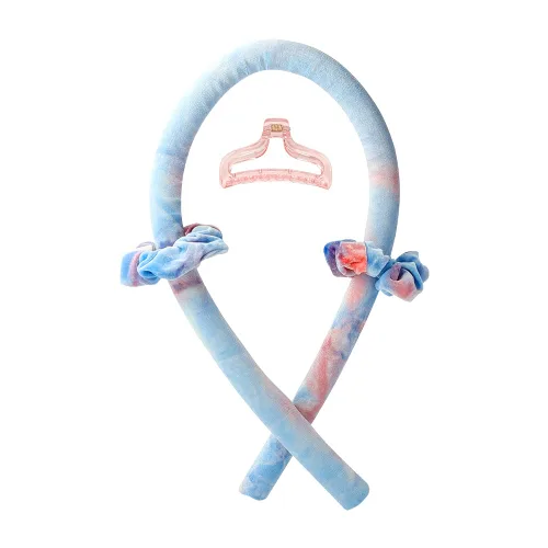Diadema de Rulo Rizador Sin Calor, Rulo Rizador de Cinta de Seda Sin Calor, Rulos para el Cabello con Clip de Garra para el Cabello, Rizos de Onda