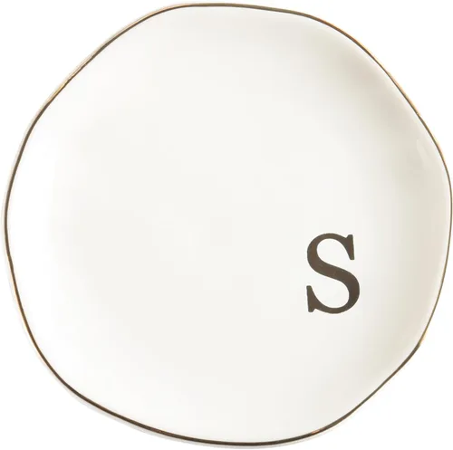 Miniatura 2 de Bandeja de Cerámica para Joyas, Plato para Anillos, Personalizada con Monograma S, Regalos de Compromiso y Boda, para Cumpleaños, Día de la Madre