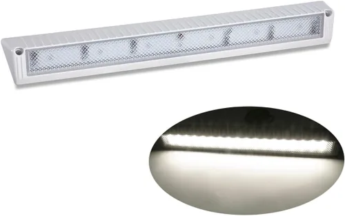 Raycharm Lámpara LED para porche exterior de 22.4 pulgadas, haz de inundación de ángulo descendente de 40°, blanco natural de 4000 K, 12 V/24 V CC,