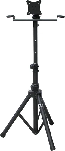 Audio2000'S S420Y - Soporte de pantalla plana portátil LCD LED para monitor de TV con patas de trípode plegables, incluye una placa de montaje VESA