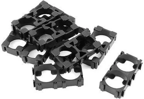 Miniatura 2 de AKOAK Paquete de 24 soportes dobles de batería de litio 18650 con agujero negro de 0.709 in/0.7 pulgadas para batería de bricolaje