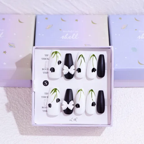 Miniatura 35 de LIGHT RAIN - Uñas a presión medianas con diseño de galaxia Andromeda, de lujo, reutilizables, de siete capas, con acabado UV, uñas postizas hechas a
