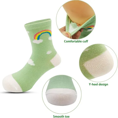 Miniatura 4 de Zumou Paquete de 10 calcetines de algodón para niñas pequeñas