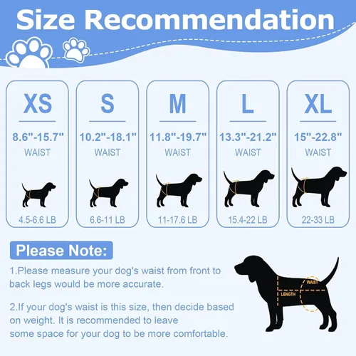 Miniatura 2 de Ambreview Pañales para Perras Hembras, Pañales Desechables para Perras Hembras con Cintura Elástica, Pañales Tipo Pull-Up para Cachorros
