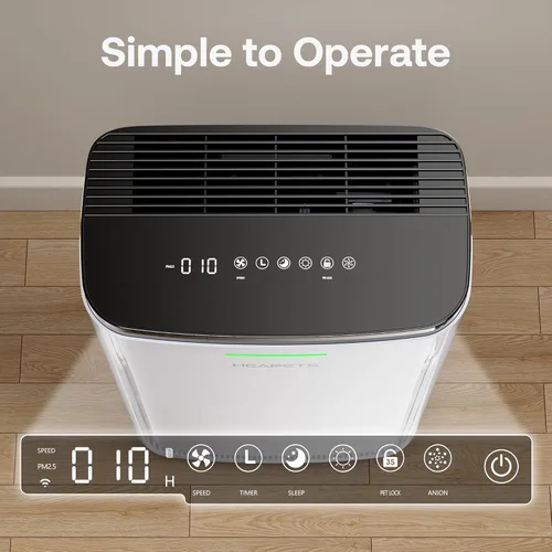 Miniatura 9 de Purificador de aire para mascotas grande para el hogar de hasta 4200 pies cuadrados, aspira pelo flotante de perro y gato, filtro de 7 etapas