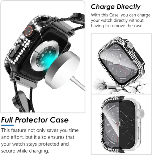 Miniatura 5 de KADES Compatible con Apple Watch Series 10 de 1.81 pulgadas/1.65 pulgadas, Series 9, 8, 7, 1.77 pulgadas, Series 6, 5, 4, SE de 1.73 y 1.57