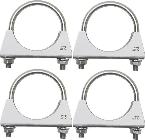 Miniatura 12 de Abrazadera de escape de acero inoxidable 304 con pernos en U de 1.25 pulgadas, abrazaderas de tubo de 1.25 pulgadas de ancho, abrazadera de escape