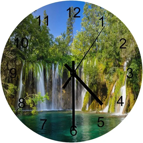 Miniatura 9 de Reloj de Pared de Flores Silencioso Sin Tictac Operado por Batería, Caricatura de los 70s Linda Flor Abstracta Pastel Margarita Reloj Floral