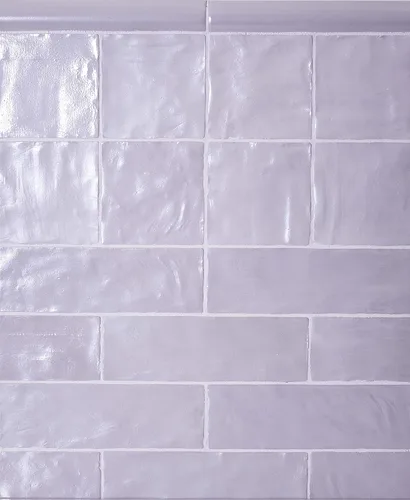 Miniatura 2 de Azulejo de cerámica gris de 2.5 x 8 pulgadas para panel de cocina, baño o pared (muestra de 5 x 4 pulgadas)