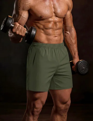 Miniatura 6 de MAGCOMSEN Pantalones cortos deportivos para hombre, 5 pulgadas, ligeros, para baloncesto, correr, entrenamiento, con bolsillos con cremallera
