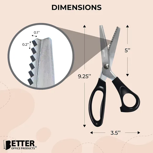 Miniatura 4 de Better Office Products Tijeras profesionales para pintar, tijeras de tela de acero inoxidable de 9 pulgadas, tijeras de costura, tijeras de corte