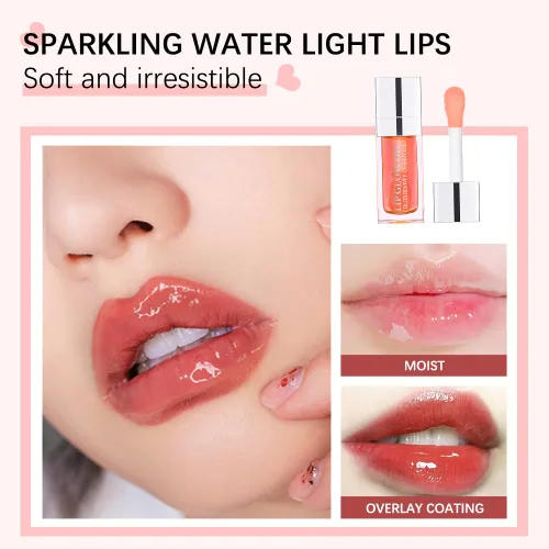 Miniatura 6 de Aceite hidratante para labios, brillo labial hidratante, aceite de labios voluminoso, brillo no pegajoso de larga duración, tinte de aceite