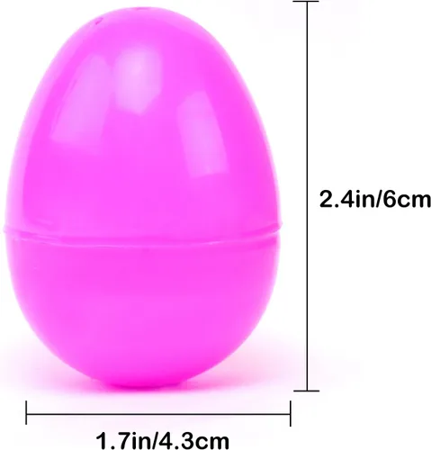 Miniatura 5 de 2000 huevos de Pascua, huevos de Pascua de plástico de colores brillantes surtidos de 2.4 pulgadas, huevos de Pascua vacíos para búsqueda de Pascua