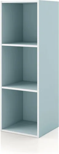 Miniatura 26 de Homes: Inside + Out Apexa - Estantería organizadora de almacenamiento de 2 cubos, estantería apilable de madera para cubos para organización