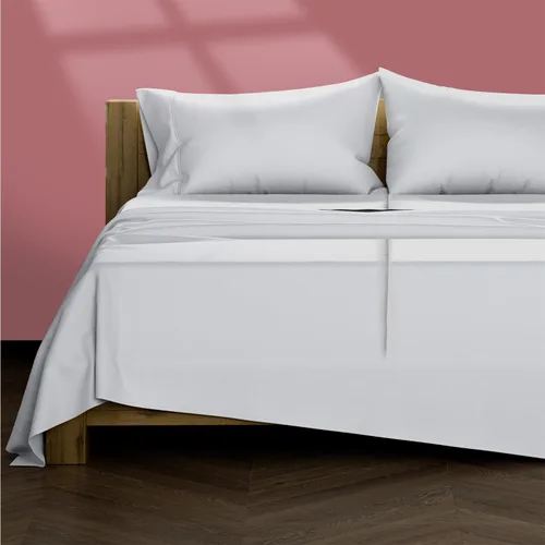 Miniatura 63 de TEXAS LINEN CO. Juego de sábanas de algodón egipcio Split King - 600 número de hilos, 5 piezas, sábanas blancas para cama ajustable, fibra 19: Raya