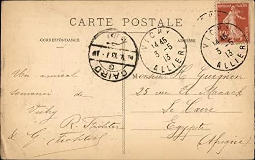 Miniatura 2 de Vichy - Le Golf et la Bassin Vichy, Francia Postal antigua original