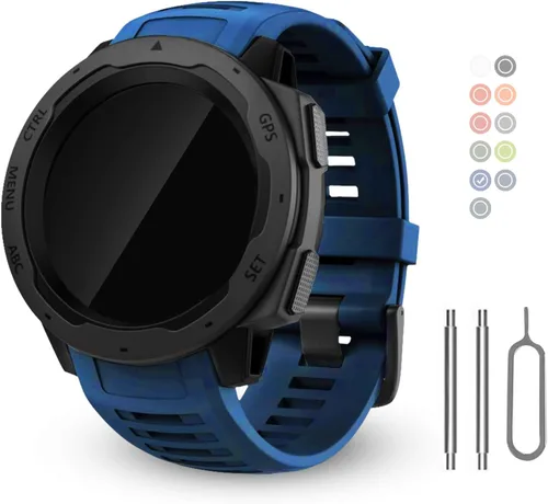 Miniatura 13 de Correa de repuesto para reloj Garmin Instinct, correa de silicona suave compatible con Garmin Instinct 2/Solar/Tactical