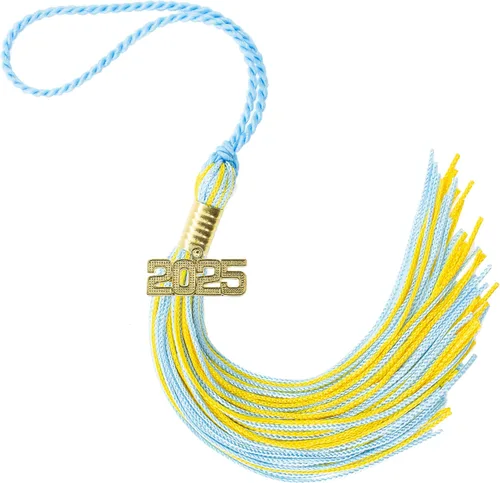 Miniatura 720 de Borla de graduación Aqua 2022, todos los colores escolares disponibles, fabricada en Estados Unidos