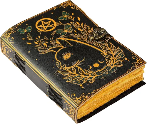 Diario en Blanco Libro de Hechizos Diario de las Sombras Pequeña Bruja Gato Impreso Suministros de Brujería Cuaderno de Wicca Hecho a Mano Papel