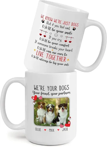 Miniatura 8 de Taza de café con imagen de perro y mamá, taza de café de 11 onzas y 15 onzas, taza de café personalizada para mamá de perro, tazas para dueños