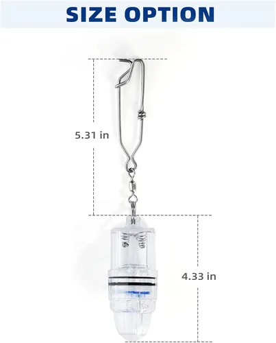 Miniatura 4 de BLUEWING 3 luces de pesca LED de caída profunda de 2100 pies bajo el agua, lámpara de atracción de peces para pez espada, azulejos, halibut, atún