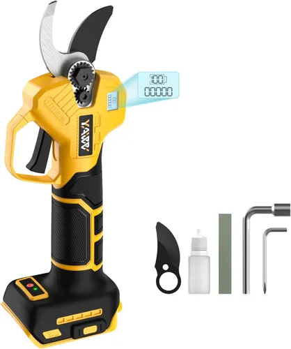 Miniatura 8 de Tijeras de podar eléctricas sin escobillas para batería Makita de 18 V, tijeras de podar inalámbricas portátiles con pantalla LCD y cuchillas SK5