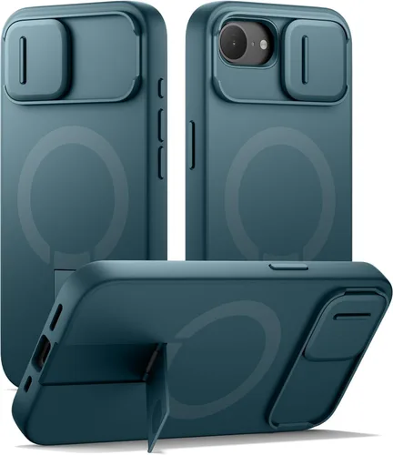 Miniatura 20 de SURITCH - Funda para iPhone 17 Pro Max con cubierta de control de cámara, cubierta para cámara y soporte ajustable, compatible con MagSafe, a prueba