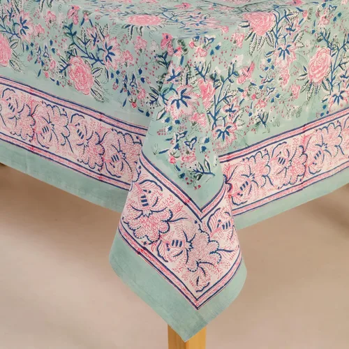 Miniatura 9 de Funda de mesa impresa a mano con diseño exquisito, tela de algodón premium, perfecta para comedor y decoración, mantel de mesa