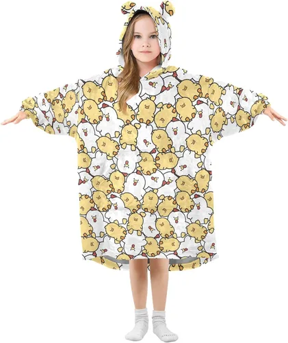 Miniatura 7 de Mantas portátiles para niños, sudadera con capucha tipo manta de gran tamaño, suave y cálida, regalos para niños, niñas y adolescentes de 3 a 14