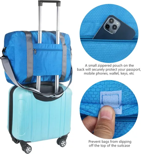 Miniatura 3 de F.FETIVIN Bolsa de viaje para artículos personales de 18 x 14 x 8 pulgadas para Spirit Airlines, bolsa de lona ligera impermeable para gimnasio