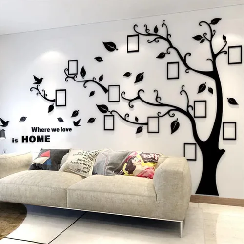 Miniatura 17 de Calcomanías de pared de árbol 3D - DIY, calcomanías de marcos de fotos y árbol de pared, marcos para fotos familiares, murales con calcomanías