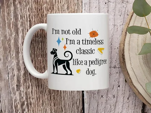 Miniatura 3 de Timeless Classic Pedigree Dog Coffee Cup Divertido regalo retro para los amantes del té Regalo de cumpleaños o día de la madre para mamá