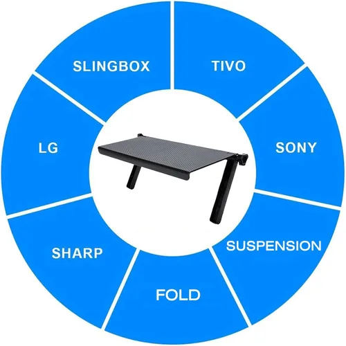 Miniatura 6 de Estantes flotantes para pared debajo del estante de TV para montaje en pared, estante superior de TV para caja de cable, estante para TV y DVD