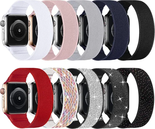 Correa elástica de nailon para Apple Watch, de 1.49, 1.57, 1.61, 1.65, 1.73, 1.77 y 1.772 pulgadas, deportiva, trenzada, Ultra iWatch Serie 8 7 SE 6