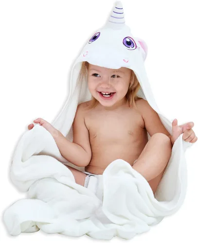 Miniatura 16 de HIPHOP PANDA Toalla con Capucha - Rayón Hecho de Bambú, Toalla de Baño con Orejas de Oso para Recién Nacido, Bebé, Niño Pequeño, Infante - Toalla