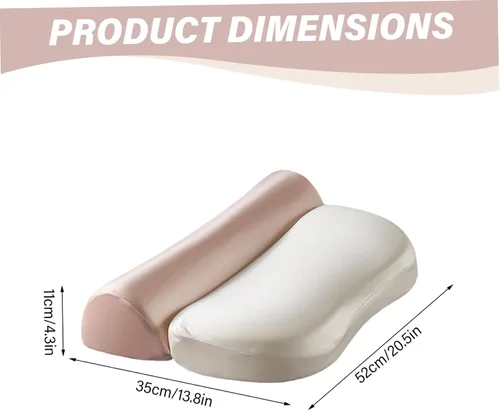 Miniatura 6 de 2 almohadas para aliviar el dolor de cuello, almohada ergonómica de espuma viscoelástica para el dolor de cuello con diseño de contorno