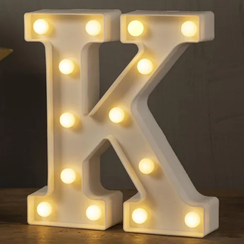 Miniatura 22 de HXWEIYE Letras iluminadas con luces LED, letreros luminosos de marquesina, 26 letras del alfabeto y 10 números para fiestas de cumpleaños, bares