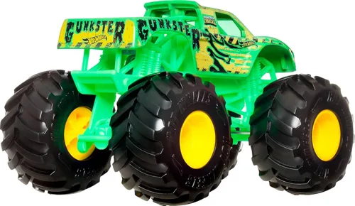 Miniatura 4 de Hot Wheels Monster Trucks, camión monstruo de gran tamaño, camión de juguete fundido a presión a escala 1:24 con ruedas gigantes y diseños geniales