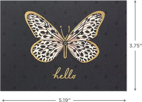Miniatura 3 de Hallmark Surtido de tarjetas de mariposa (24 tarjetas en blanco con sobres) Thank You, Breathe, Hello