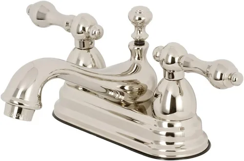 Miniatura 11 de Kingston Brass KS3607AL Restoration - Grifo de baño central de 4 pulgadas, latón cepillado, 6.38 x 4.5 x 3.06
