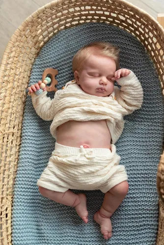 Angelbaby Muñeca Bebé Reborn Durmiente Loulou de 19 pulgadas Adorable que Parece Real de Silicona de Cuerpo Completo Realista Muñeca de Bebé Recién