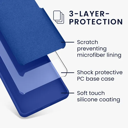Miniatura 737 de kwmobile Funda Compatible con Google Pixel 6 Pro - Funda de teléfono de silicona TPU con acabado suave - Azul Arrecife