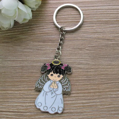 Miniatura 3 de Regalo de fiesta de bautismo (12 piezas) Llavero de niña ángel rezando/Recuerdos de bautizo/Primera Comunión/Recuerdos de Bautizo/Recuerdos