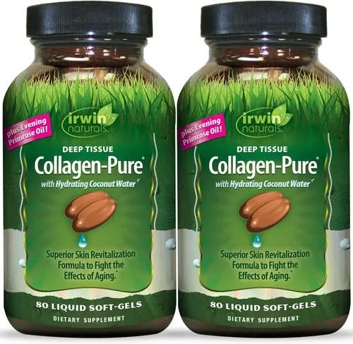 Miniatura 9 de Irwin Naturals Colágeno de tejido profundo puro, 80 cápsulas blandas líquidas, nutrición intensa para la piel, 2,000 mg de colágeno hidrolizado, 16