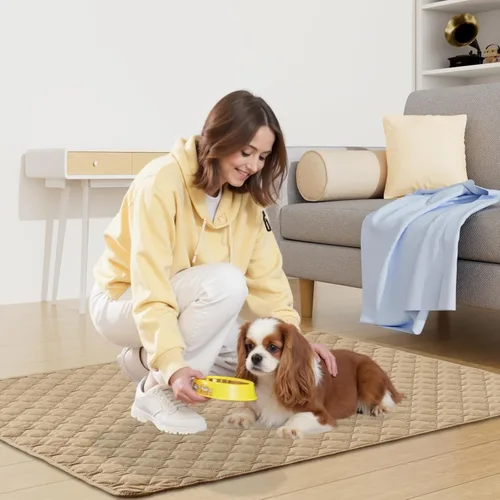 Miniatura 5 de Smiry Funda Manta Impermeable para Cama de Perro, Manta Suave Reversible para Mascotas, Lavable a Prueba de Fugas, Funda para Gatos y Perros