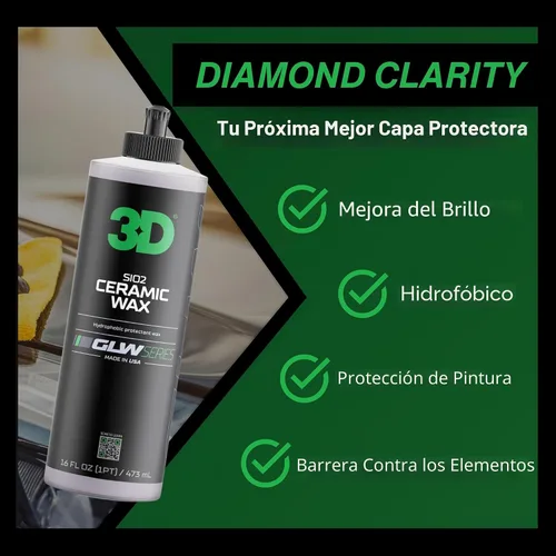 Miniatura 9 de 3D GLW Series - Cera de cerámica con infusión de SiO2 para el máximo brillo, protección hidrofóbica y fácil aplicación, brillo ultra suave