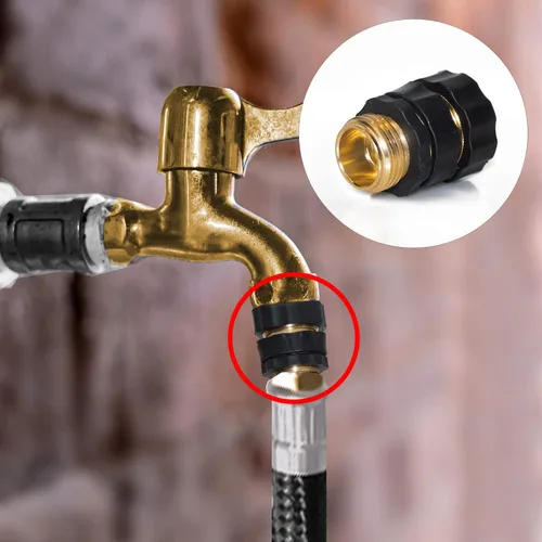 Miniatura 4 de Hourleey Conector rápido para manguera de jardín, conector rápido de 3/4 pulgadas, macho y hembra, 3