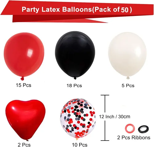 Miniatura 7 de Globos de látex de 12 pulgadas para fiestas del bebé, cumpleaños, boda, fiesta de casino, fiesta de autos de carreras, día de San Valentín