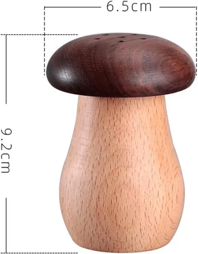 Miniatura 2 de TOPINCN Soporte para palillos de dientes, lindo recipiente de madera con forma de hongo para palillos de dientes, contenedor portátil