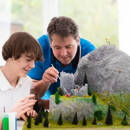 Miniatura 7 de Testors - Adhesivo de cemento modelo de plástico, paquete de 2, 6 pinceles de pintura en miniatura de detalles finos, cuchillo de manualidades